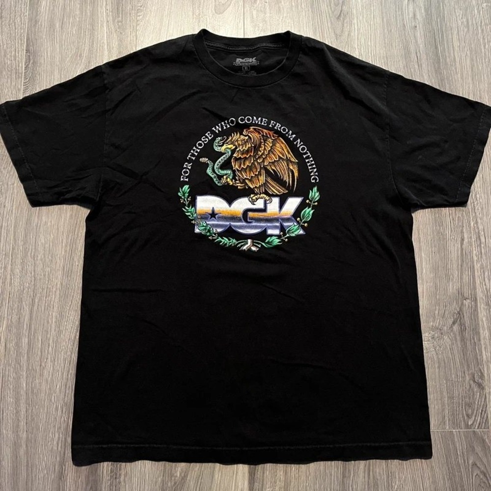 DGK Raza Men's XL Black Eagle Snake Graphic Skate T-Shirt